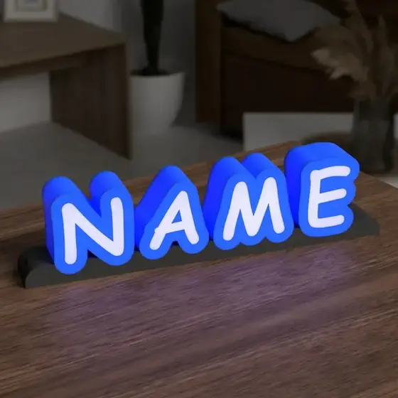 Luminária LED Personalizada para Nome, Frase ou Presente