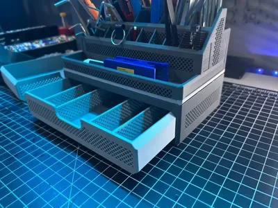 Bandeja Modular de Gaveta Gridfinity para cozinha e rotina