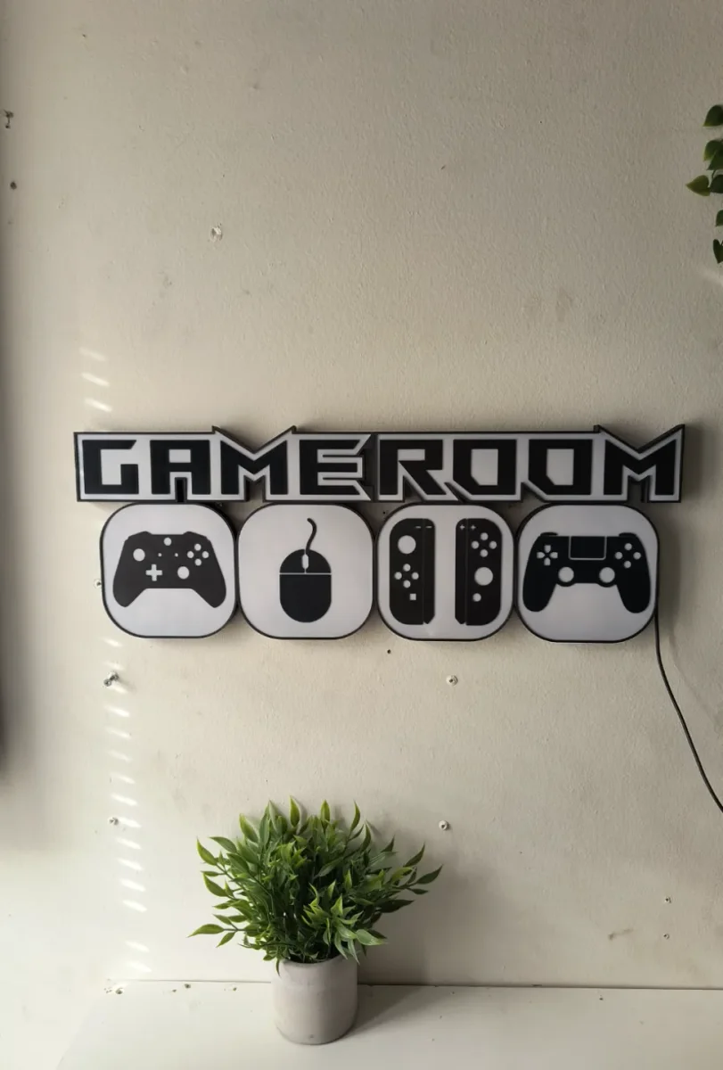 Decoração Gamer de Parede para quarto e setup
