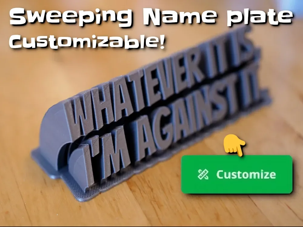 Placa de Nome Dobrável para presente personalizado