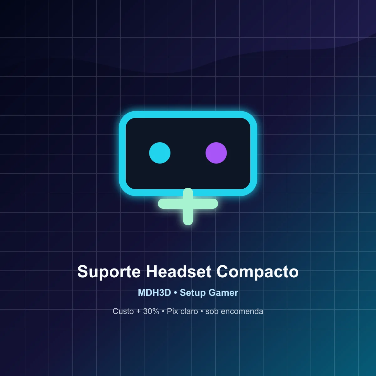 Suporte Headset Compacto de Mesa MDH3D