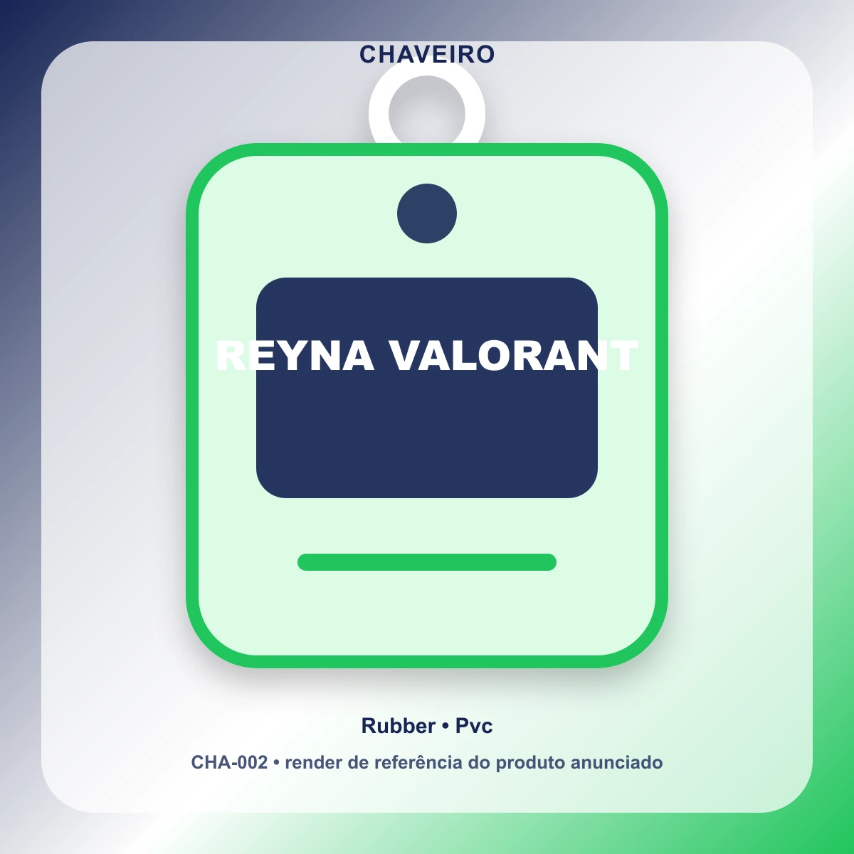 Chaveiro Emborrachado Reyna Valorant Estilo Gamer Resistente para Chaves e Mochila