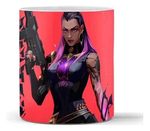 Caneca Colecionável Reyna Valorant Nerd Premium para Café, Desk e Presente